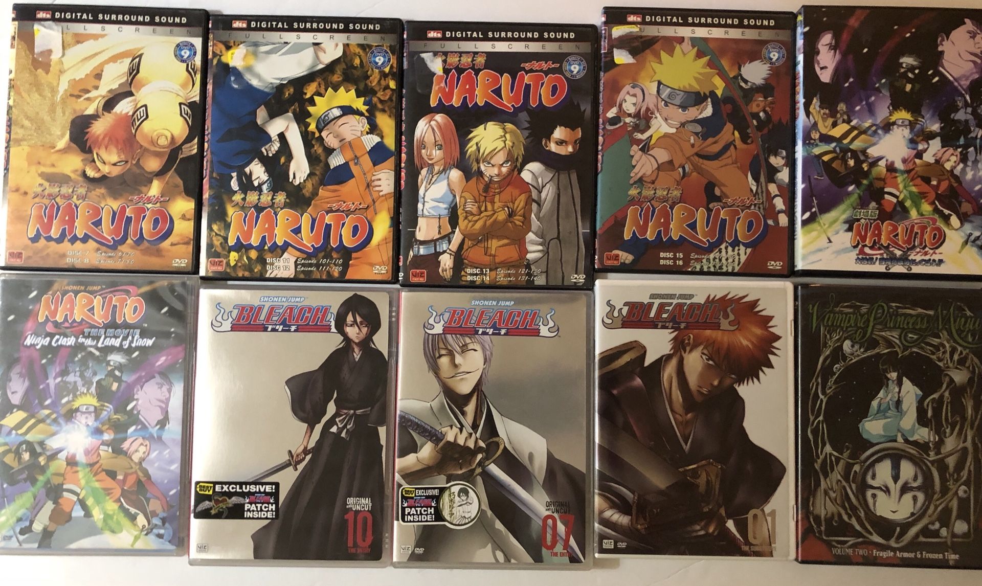 10 Japanese Anime Import DVD Lot