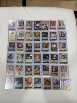 One Piece Ccg Trading Cards Lot Of 42 Card Collection.