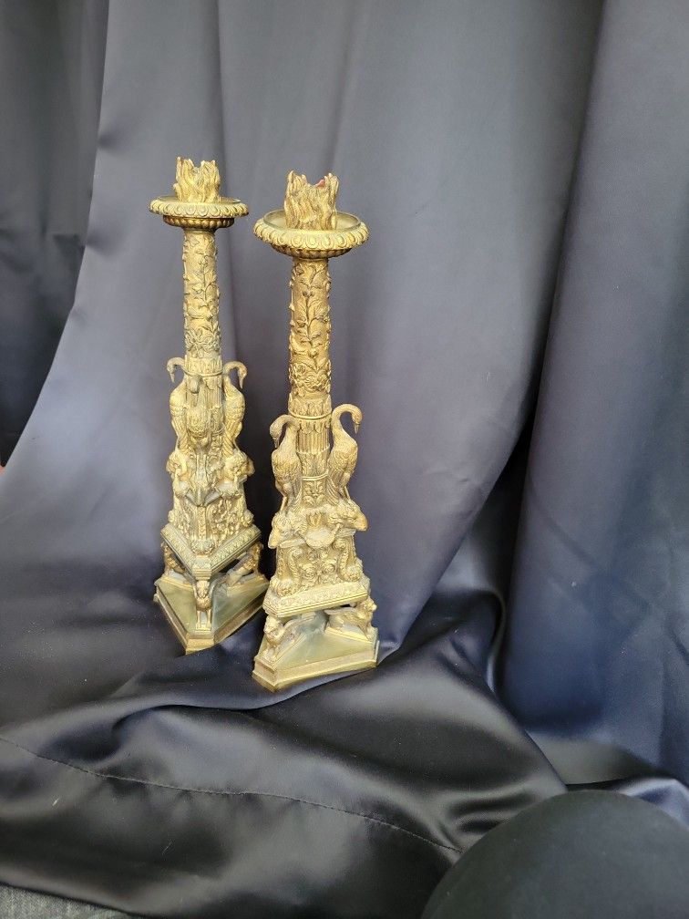 Antique Italian Candle Stick Holders