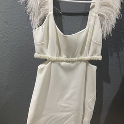 White Feather Dress