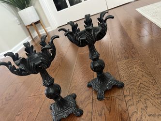 Candle Holders Heavy Rustic 