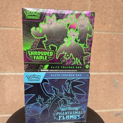 Pokemon Phantasmal Flames Shrouded Fable Elite Trainer Box ETB