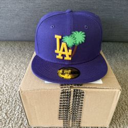 New Era 59Fifty Los Angeles Dodgers Palm Tree Hat - Purple, Gold