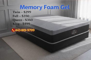  🛌 Queen Mattress Memory Foam + Box Spring – Free Delivery Today