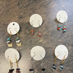 Four Loop Silver And Gold Earrings 