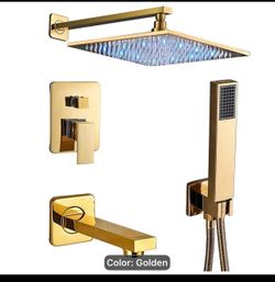 12” LED Golden Shower set