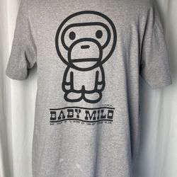 A Bathing Ape Bape Baby Milo Store 2007 ASNKA Gray XL Japan Said Mamma (Rare Collectors Item)
