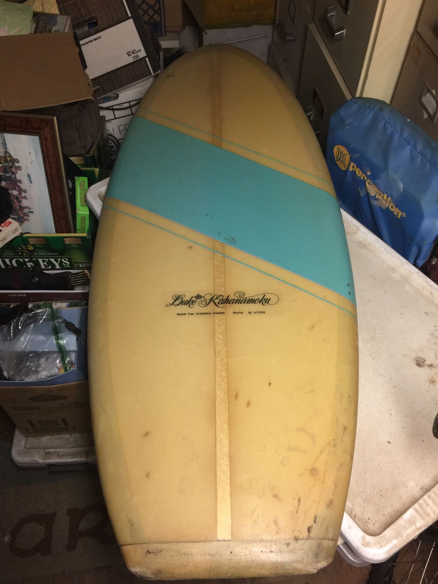 Rare vintage belly board Butch Van Artsdalen Custom Duke Kahanamoku
