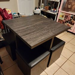 Badillo 4 Piece Dining Set With Storage Chairs