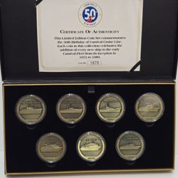 Carnival Cruise Coin Set The Evolution Of Fun  1972 to 1989 Vtg Ships Ltd Ed NEW