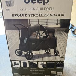 Jeep Evolve Stroller Wagon by Delta Children - Black