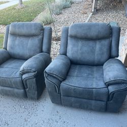 2 Overstuffed Rocker Recliners
