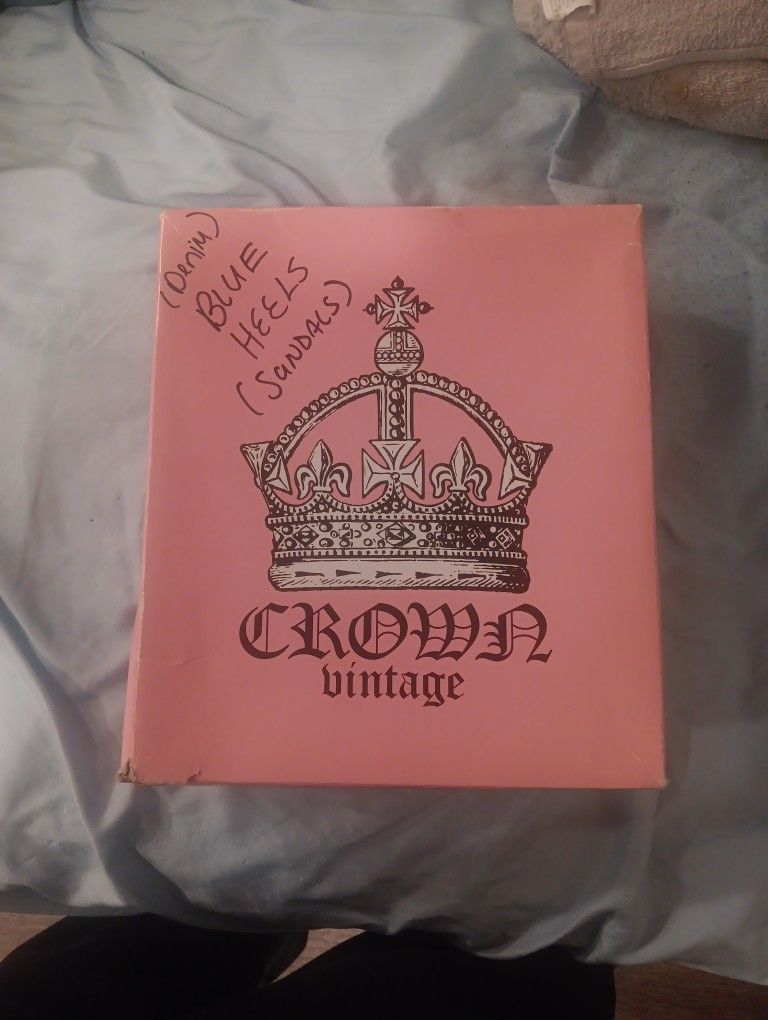 Crown Vintage Denim Blue Heels