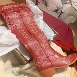 Red Cowboy Boots Women 