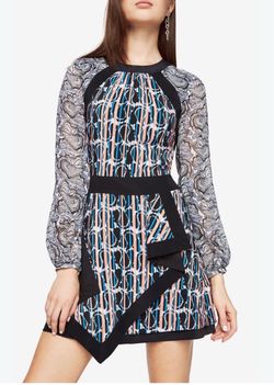 NWT BCBGMAXAZRIA Tallulah Paisley Printed Mini Dress Size 2