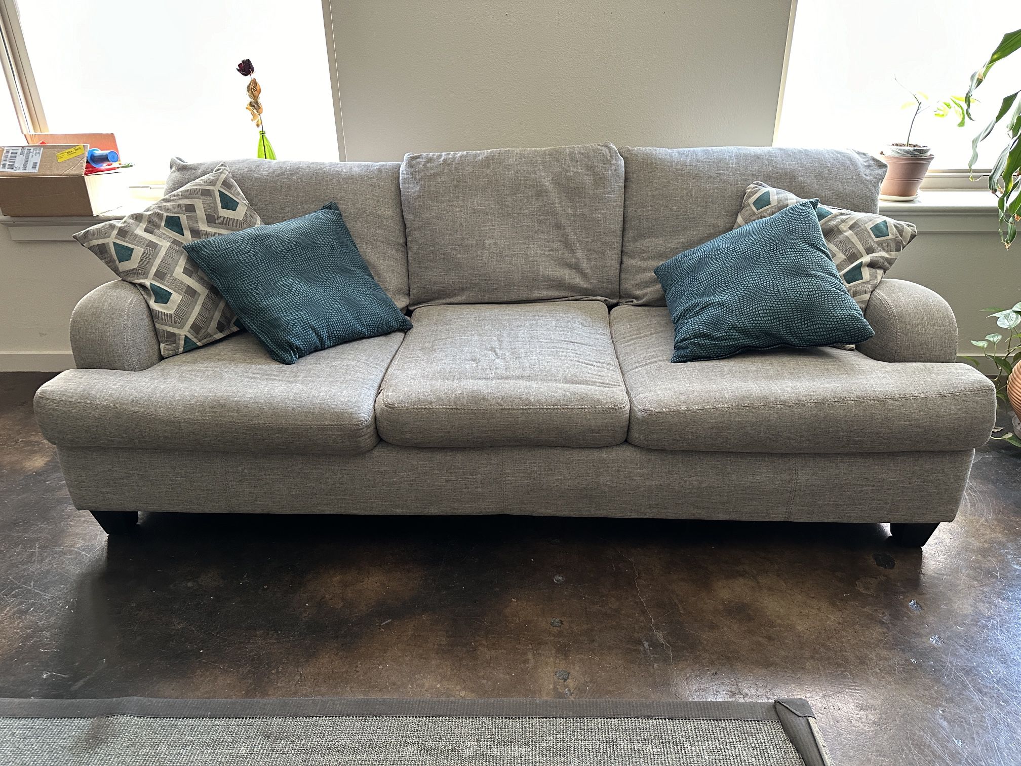 Super Comfy Large Grey Sofa 