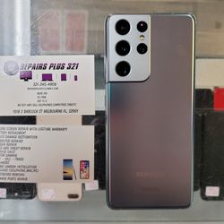 Silver Galaxy S21 Ultra 128gb 5G Verizon, Total Wireless, Straight Talk, and Page Plus