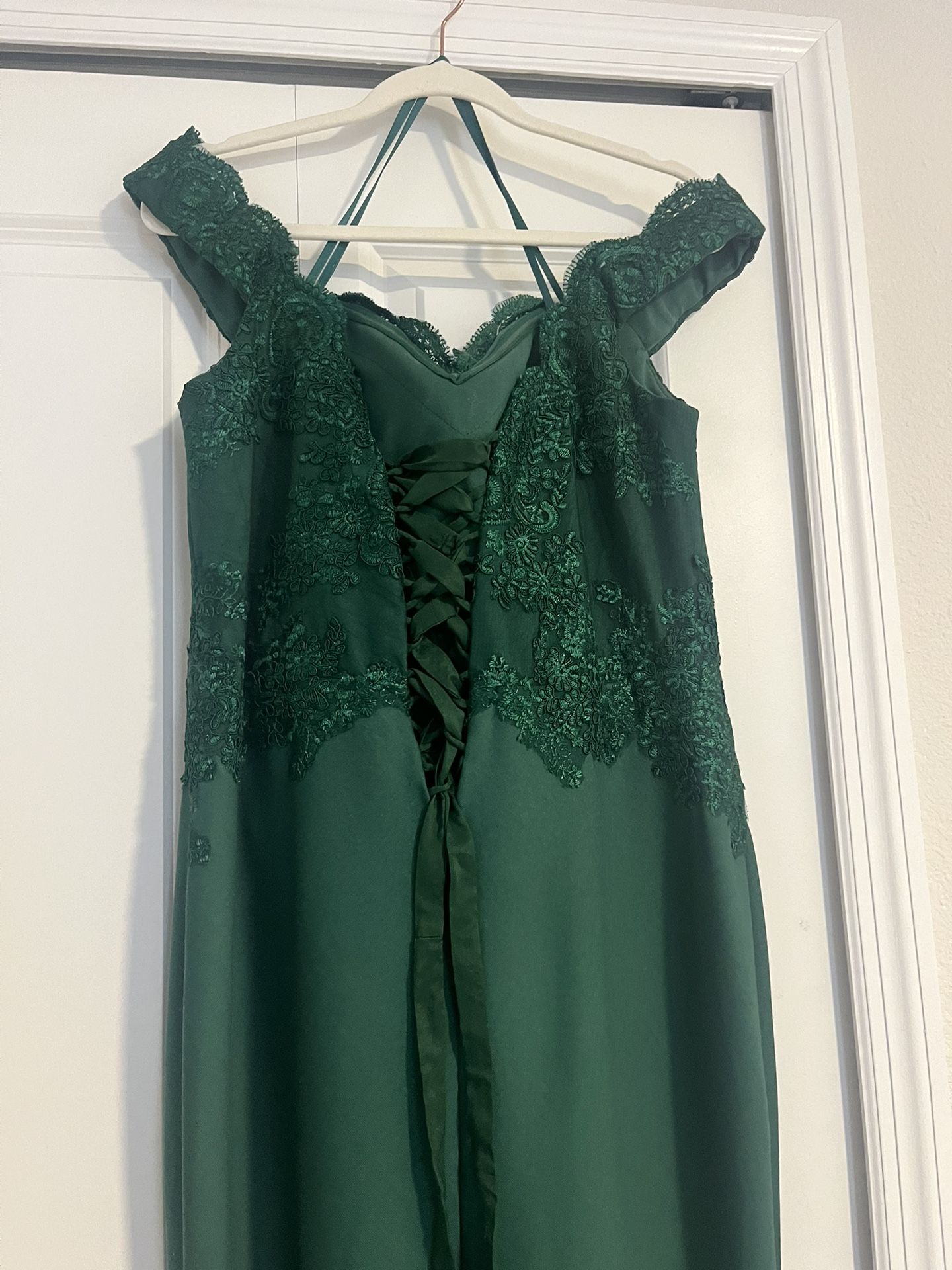 Like New Emerald green Long Dress For Events.