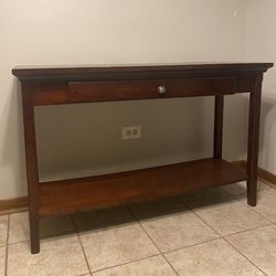 Real wood entry table