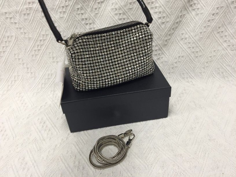 Alexander Wang heiress pouch in crystal mesh