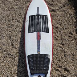 JS Red Baron twin surfboard with fins