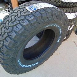 4 New LT 275 70 16 BFGoodrich All Terrain TA KO2 Tires Solid White Letters 8PLY Date 2023 & 2024

