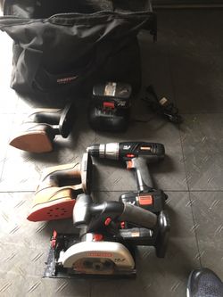 Craftsman 19.2 cordless carpentry 8 piece tool set