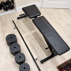 Complete home workout set.