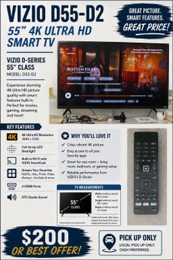 Vizio 55" smart tv