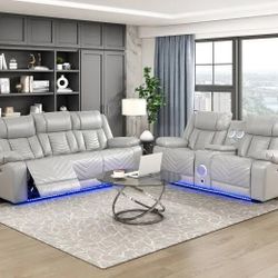 Sofa Loveseat Power Recliner/bluetooth 