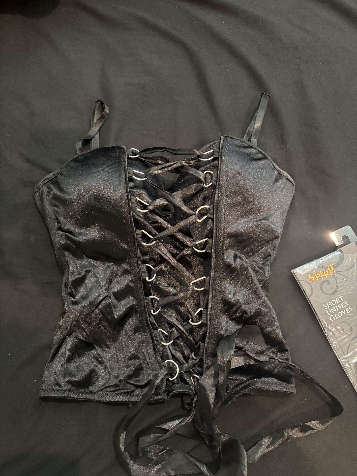 Vampire Corset, Gloves And Cape
