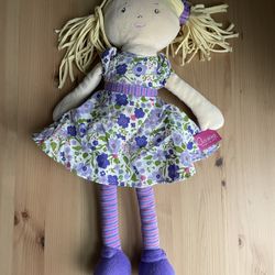 Bonikka Boutique Brand My First Baby Doll Rag Doll With Floral Dress 