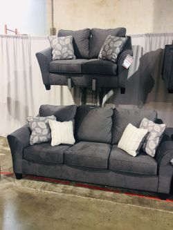 Gray Sofa and Loveseat Set Sale