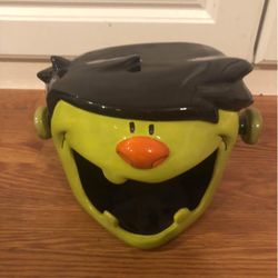 Halloween Frankenstein ceramic candy dish