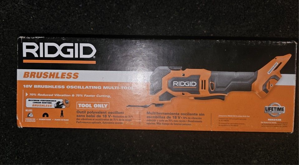 Ridgid 18V Brushless Cordless Multi Tool (Tool-Only) Oscillating Tool 18-Volt