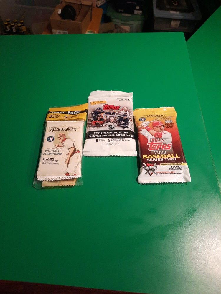 UNOPENED BASEBALL AND HOCKEY.