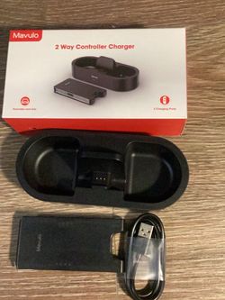 New Mavulo Charger Grip for Joy Con with 1200mAh Battery – Steel Slide Rails, Cable-Free Charging Dock for Nintendo Switch Controllers