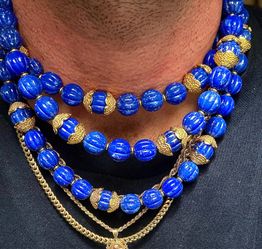 Stunning 🤩!! Vintage multi-strand lapis lazuli stone necklace !