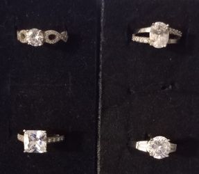 NEW Wedding/ Engagement Rings Stamped 925 Silver
