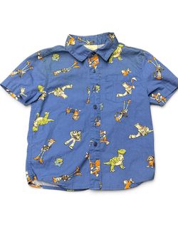Kids Toy Story Button-Down Short Sleeve Shirt