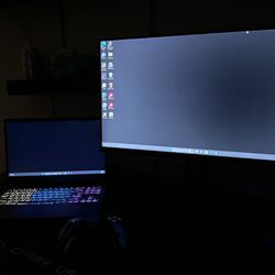 Hp Omen 15 Gaming laptop With A Monitor And Ps5 Controller 