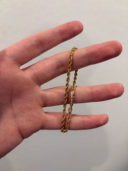 14K Gold Rope Bracelet