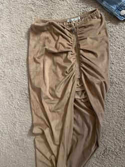Suede skirt