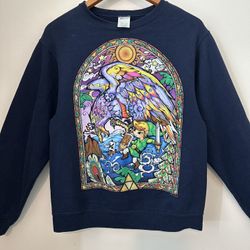 The Legend of Zelda Tri Force Heroes Nintendo Crewneck Sweatshirt S Small 2015
