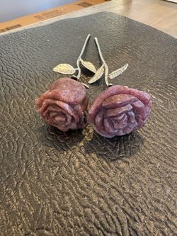 Strawberry Quartz Crystal Roses 