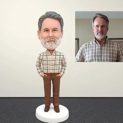 Photo customized soft rubber doll shaking head doll