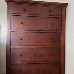Five-Drawer Wood Dresser