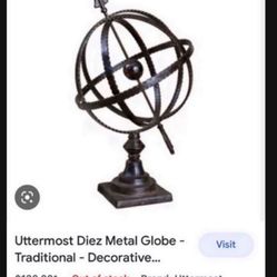 Uttermost Diez Metal Globe Beautiful Table Decor Paid $140 