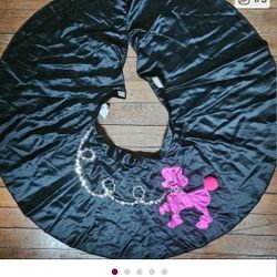 S/M, Vintage Curtain Call 1950's Skirt, Poodle Applique, Rockabily Skirt