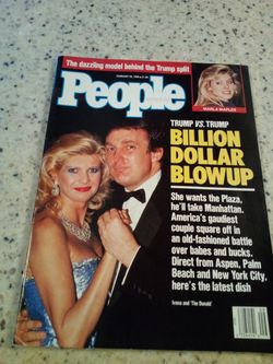 Vintage people magazine/ February 26,1990/ Trump vs Trump/ billion dollar blowup/ the dazzling model behind the Trump split/ Marla maples